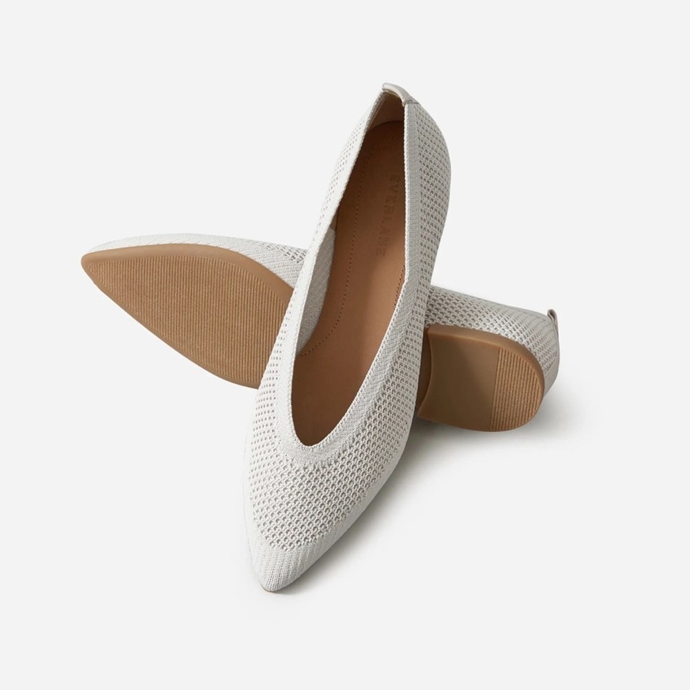 Everlane The 40-Hour Flats Shoee  in ReKnit Light Stone sz 10.5 - Picture 8 of 8